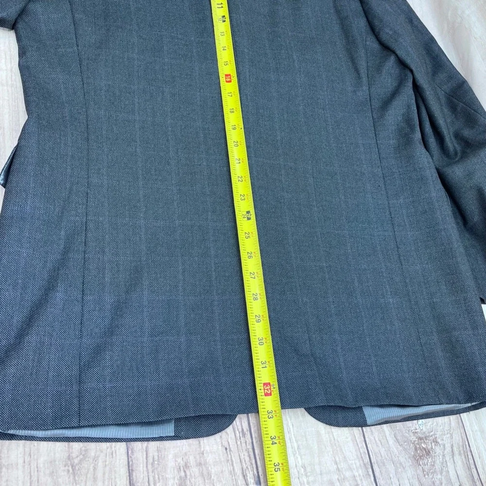 Jack Victor Loro Piana Zelander Wool Blazer 42L Grey Purple Pinstripe Sport Coat